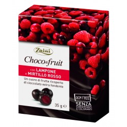 Choco&Fruit krabička 35g Raspberry and Cranberry filling