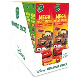 Cars Mega Fruit Stick (5x20g) Box with tattoo (strawberry)