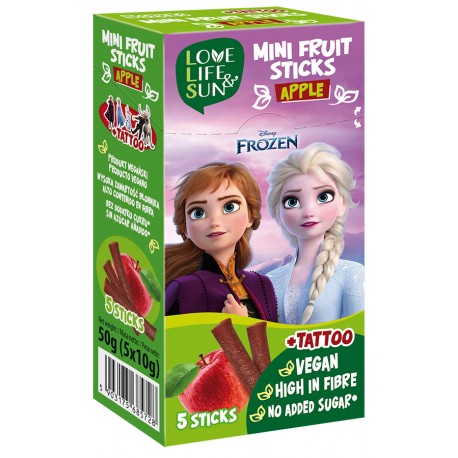 Frozen Mini Fruit Stick (5x10g) Box with tattoo (apple)