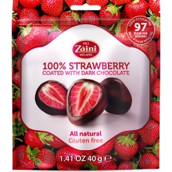 Strawberry 100% Coated with Dark Chocolate 40g